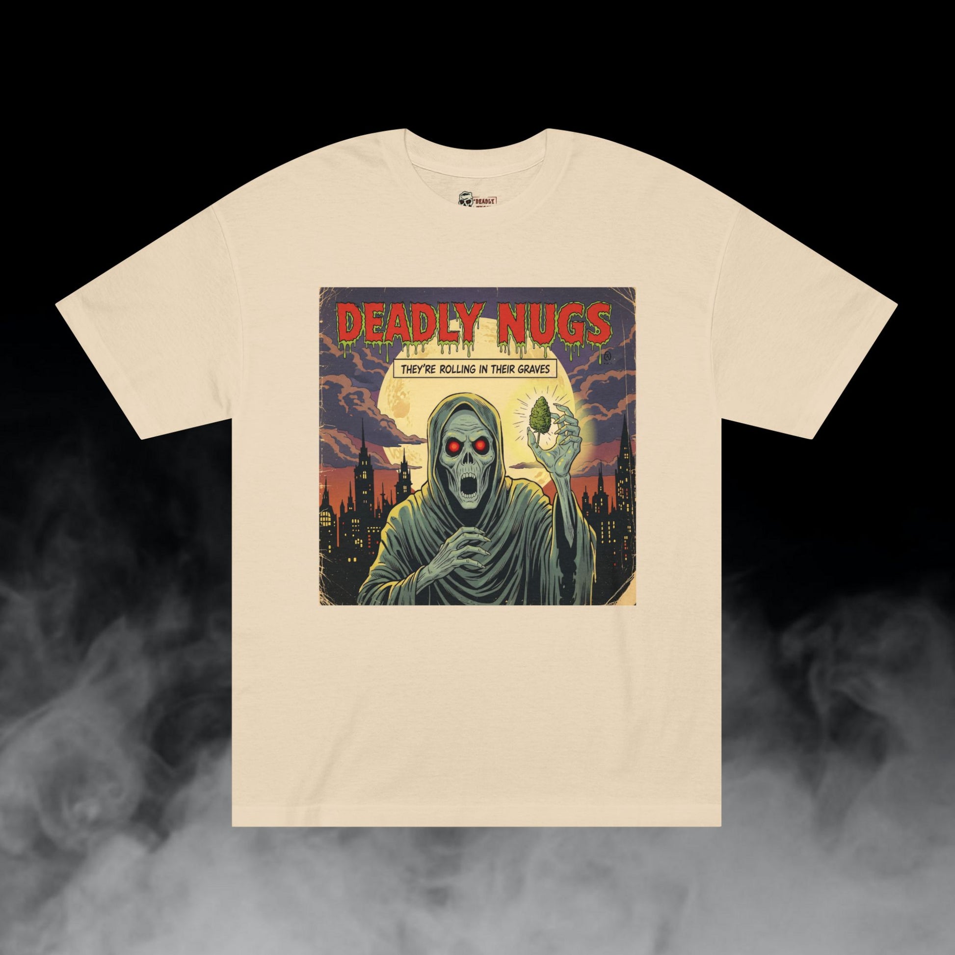 Deadly Nugs, Rolling in Their Graves T-Shirt, Premium, Unisex, Graphic T-Shirt, Sand