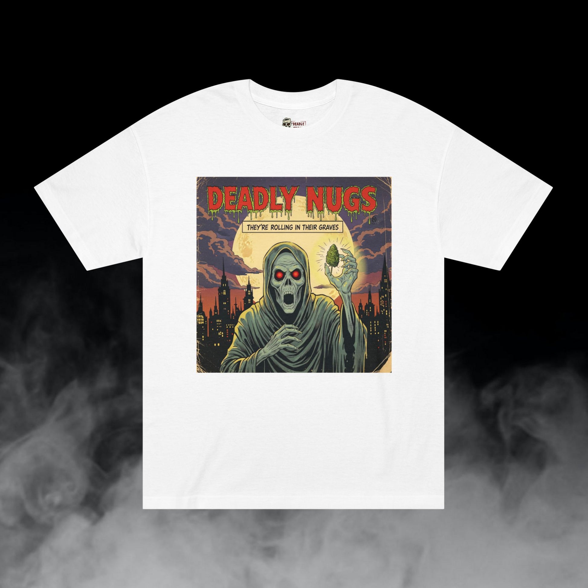 Deadly Nugs, Rolling in Their Graves T-Shirt, Premium, Unisex, Graphic T-Shirt, White