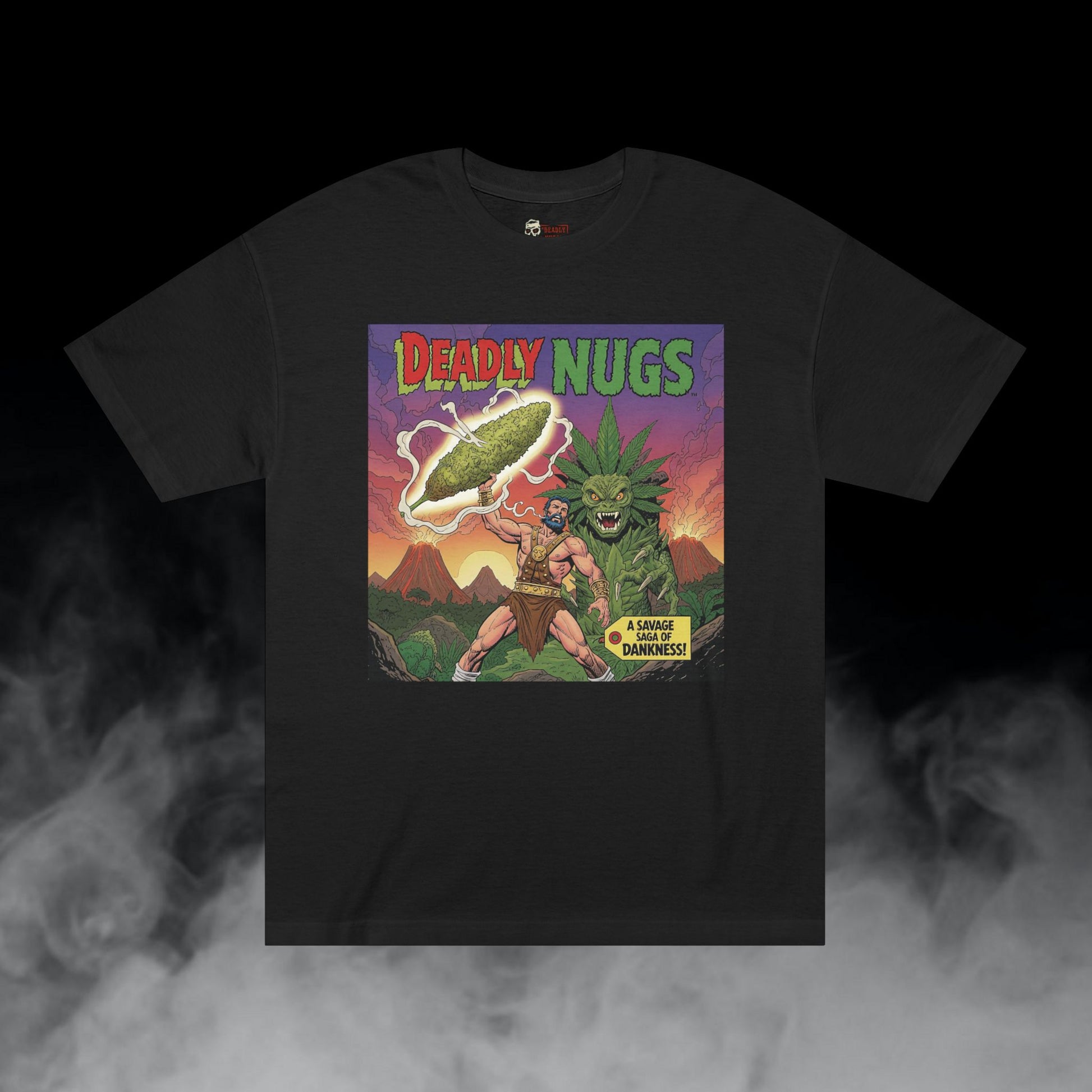 Deadly Nugs, Savage Dankness T-Shirt, Premium, Unisex, Graphic T-Shirt, Black, Front
