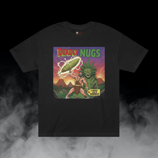Deadly Nugs, Savage Dankness T-Shirt, Premium, Unisex, Graphic T-Shirt, Black, Front