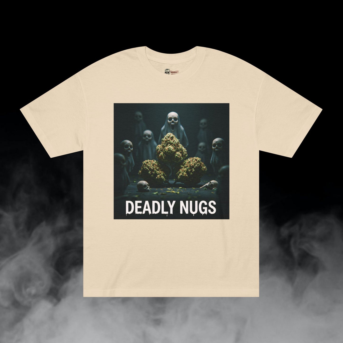 Deadly Nugs, Skunk'd Spirits T-Shirt, Premium, Unisex, Graphic T-Shirt, Sand