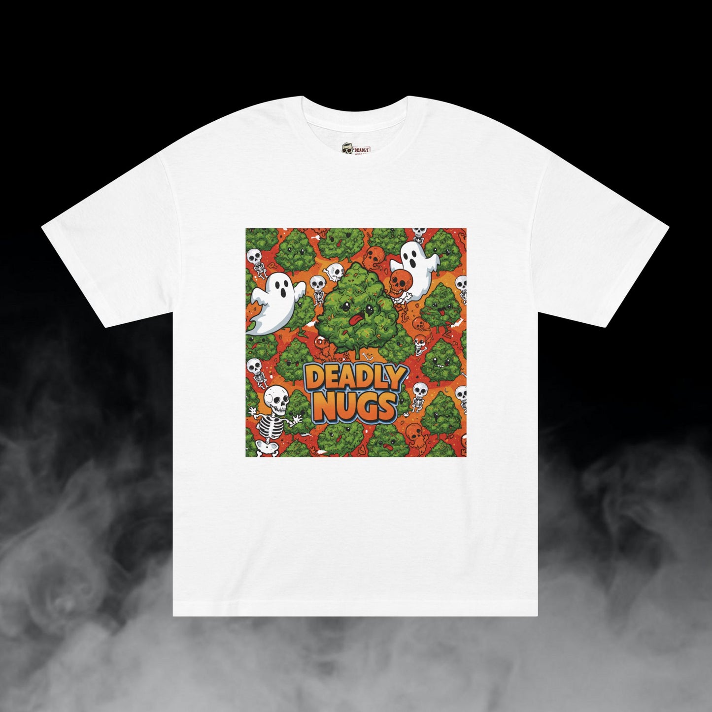 Deadly Nugs, Smoosh T-Shirt, Premium, Unisex, Graphic T-Shirt, White