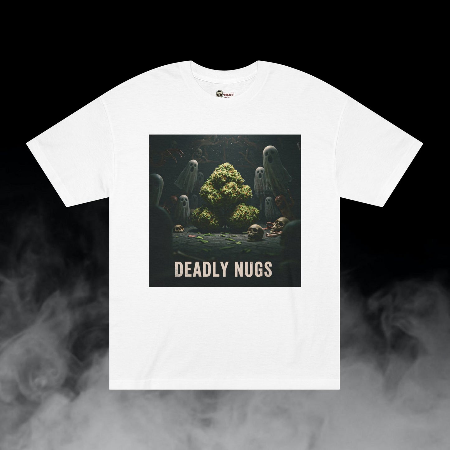 Deadly Nugs, Spook'd T-Shirt, Premium, Unisex, Graphic T-Shirt, White