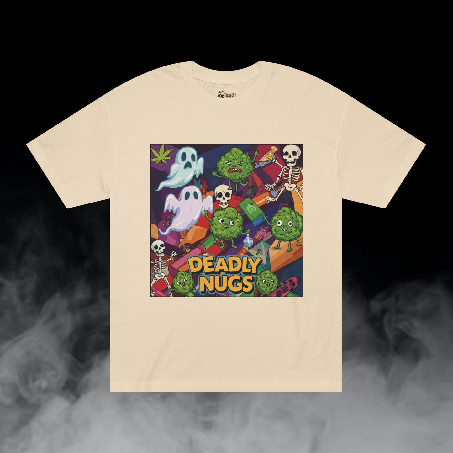 Deadly Nugs, Spooky High T-Shirt, Premium, Unisex, Graphic T-Shirt, Sand
