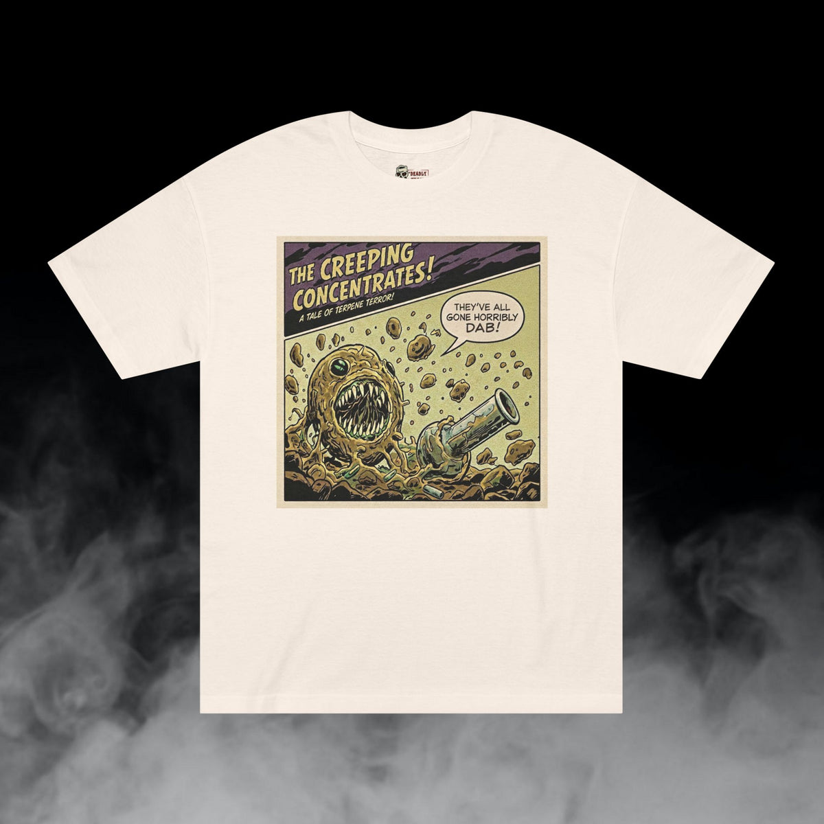 Deadly Nugs, The Creeping Concentrates! T-Shirt, Premium, Unisex, Graphic T-Shirt, Cream, Front