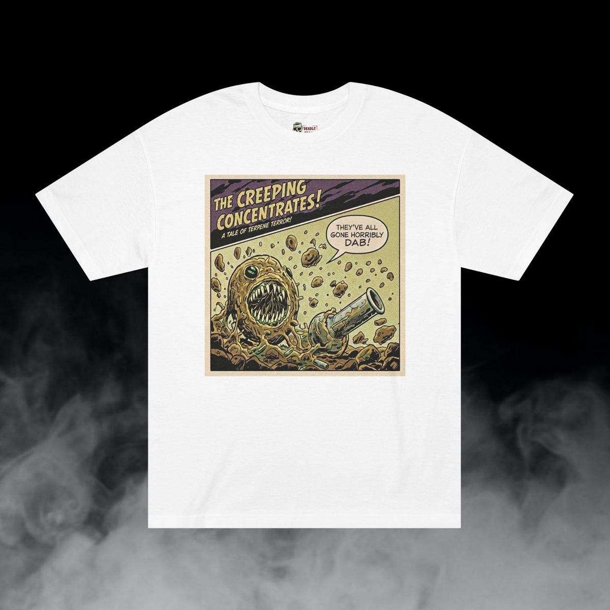 Deadly Nugs, The Creeping Concentrates! T-Shirt, Premium, Unisex, Graphic T-Shirt, White, Front