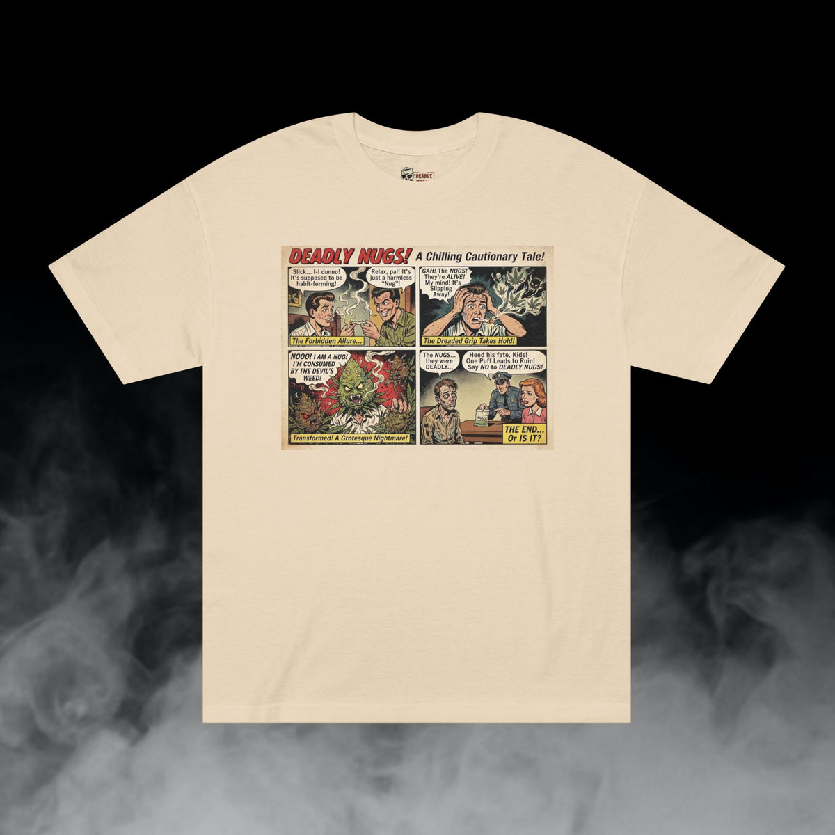 Deadly Nugs, The Dreaded Grip T-Shirt, Premium, Unisex, Graphic T-Shirt, Sand, Front