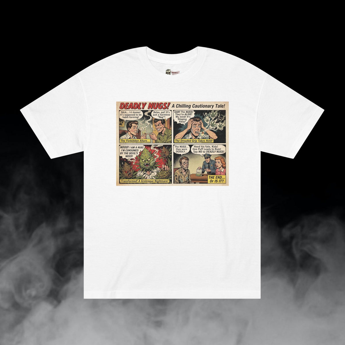 Deadly Nugs, The Dreaded Grip T-Shirt, Premium, Unisex, Graphic T-Shirt, White, Front