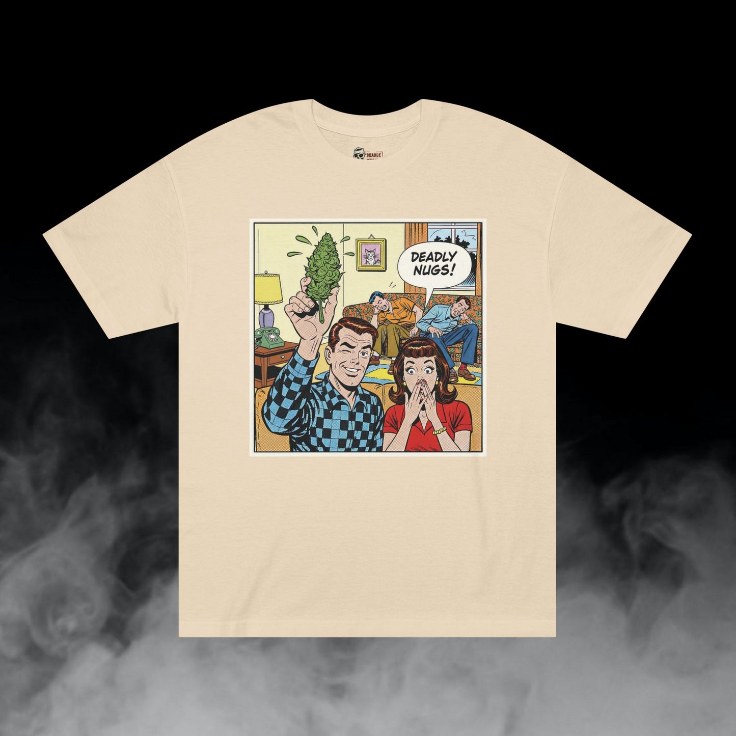 Deadly Nugs, The Living Room Legend T-Shirt, Premium, Unisex, Graphic T-Shirt, Sand, Front