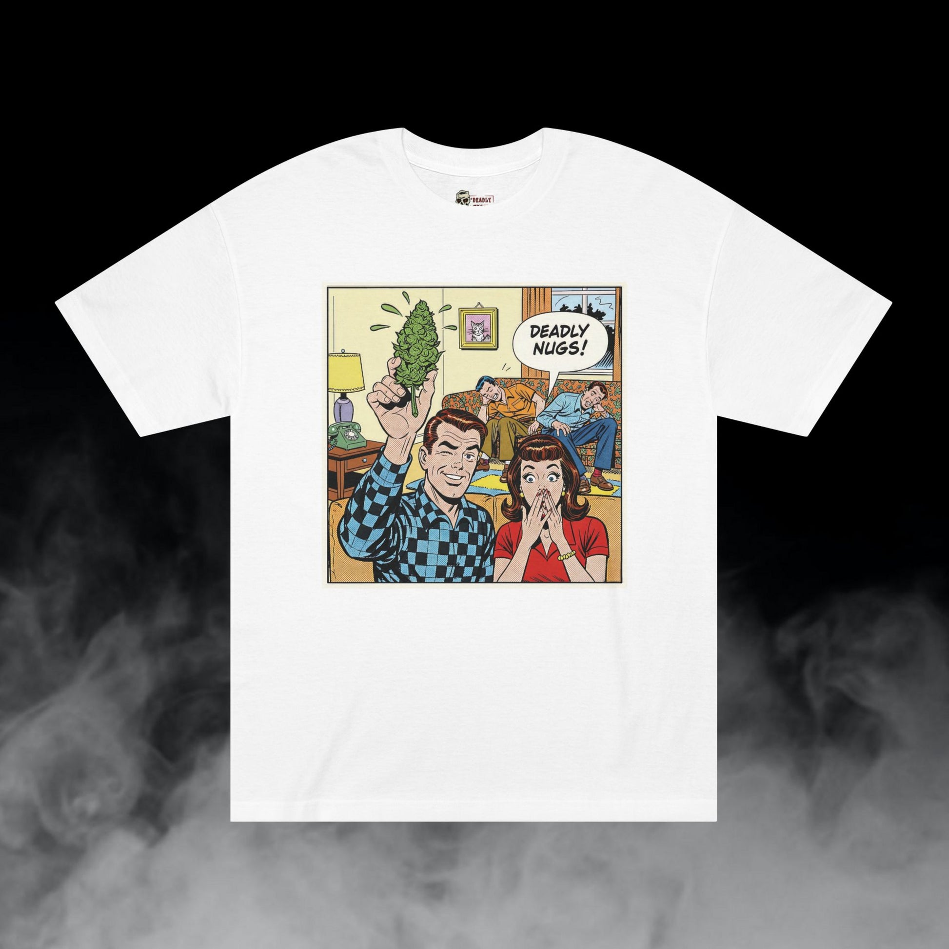Deadly Nugs, The Living Room Legend T-Shirt, Premium, Unisex, Graphic T-Shirt, White, Front
