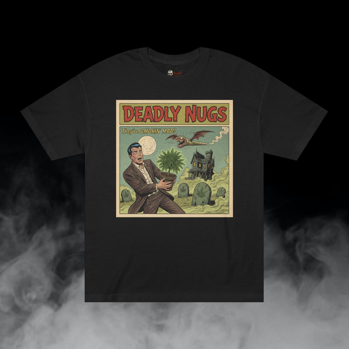 Deadly Nugs, The Plant That Wouldn't Die T-Shirt, Premium, Unisex, Graphic T-Shirt, Black, Front