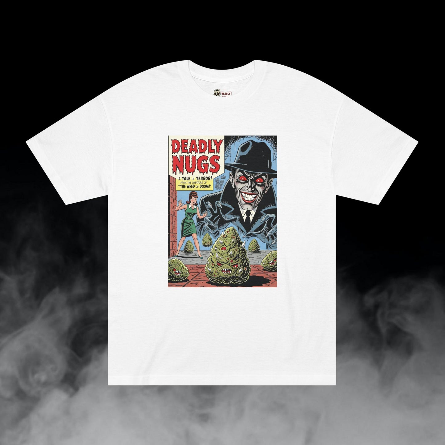 Deadly Nugs, The Sinister Stash T-Shirt, Premium, Unisex, Graphic T-Shirt, White