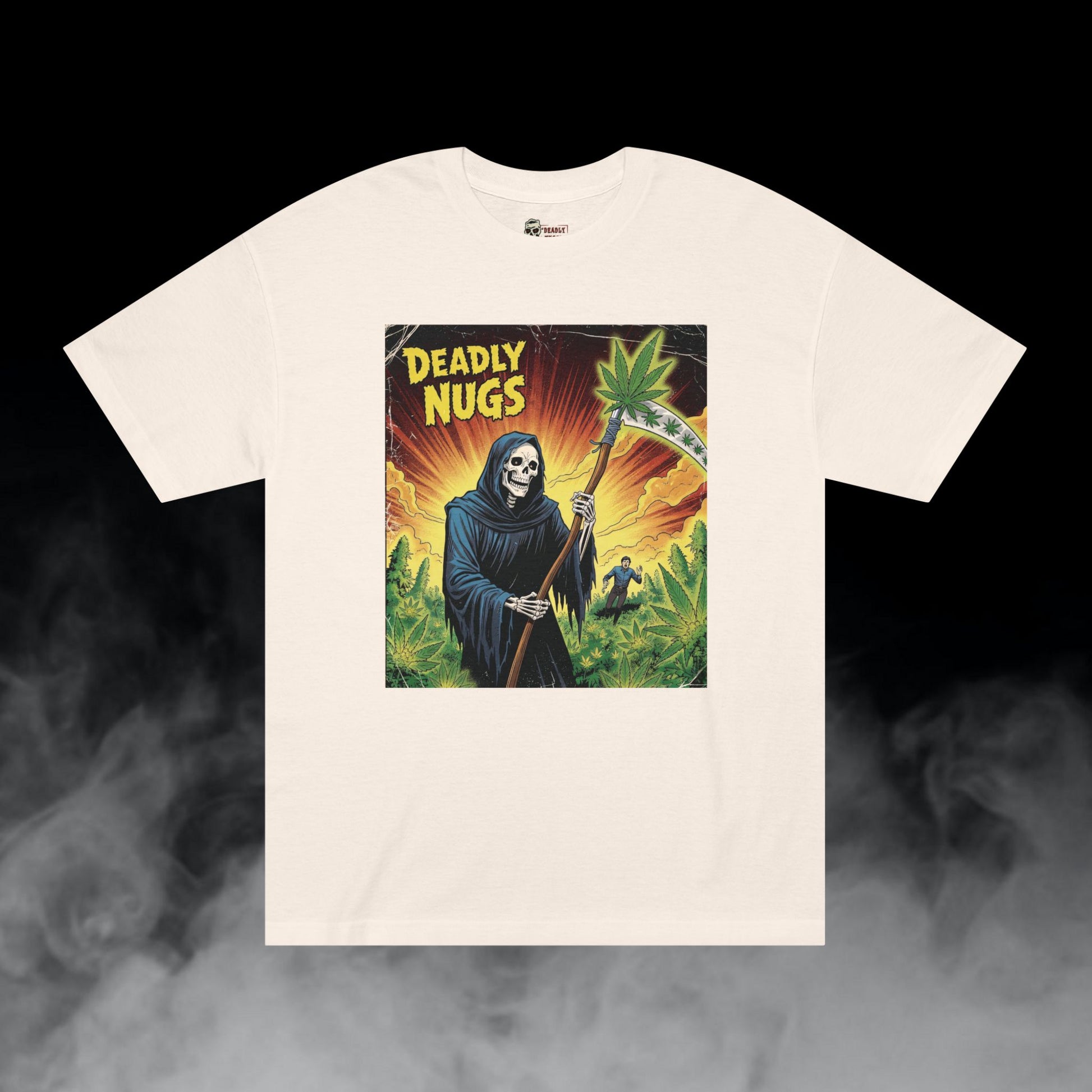Deadly Nugs, The Strain Reaper T-Shirt, Premium, Unisex, Graphic T-Shirt, Cream