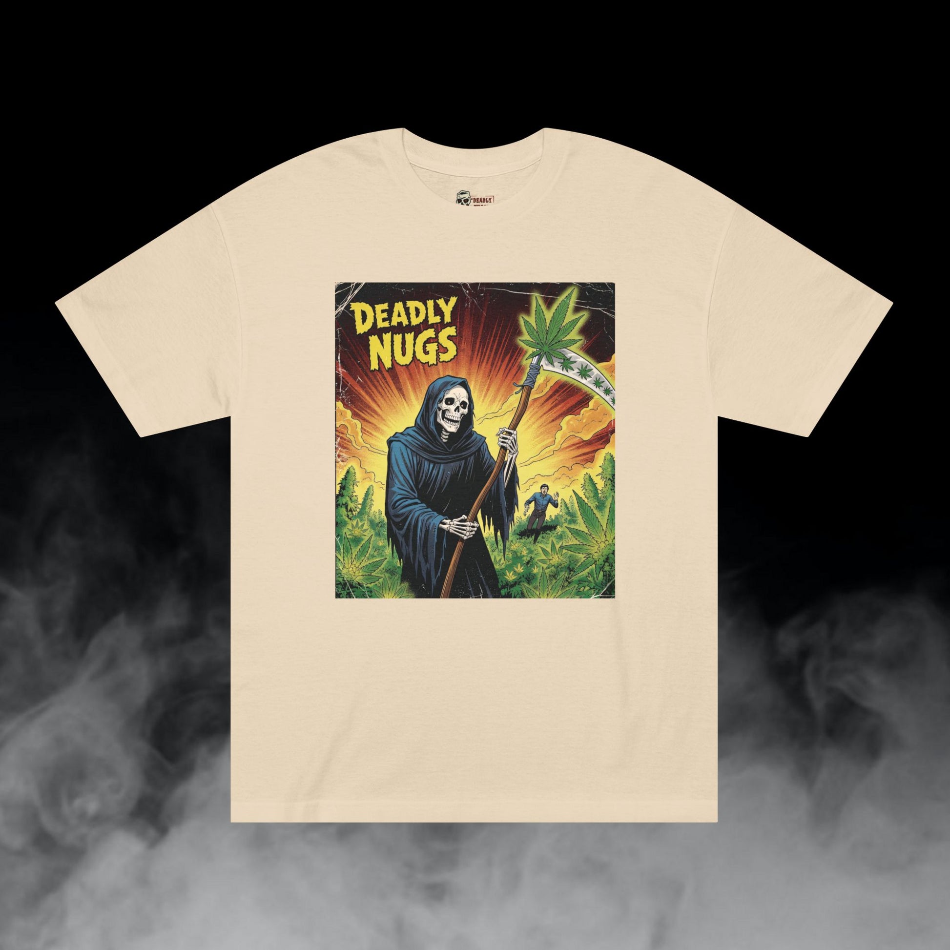Deadly Nugs, The Strain Reaper T-Shirt, Premium, Unisex, Graphic T-Shirt, Sand