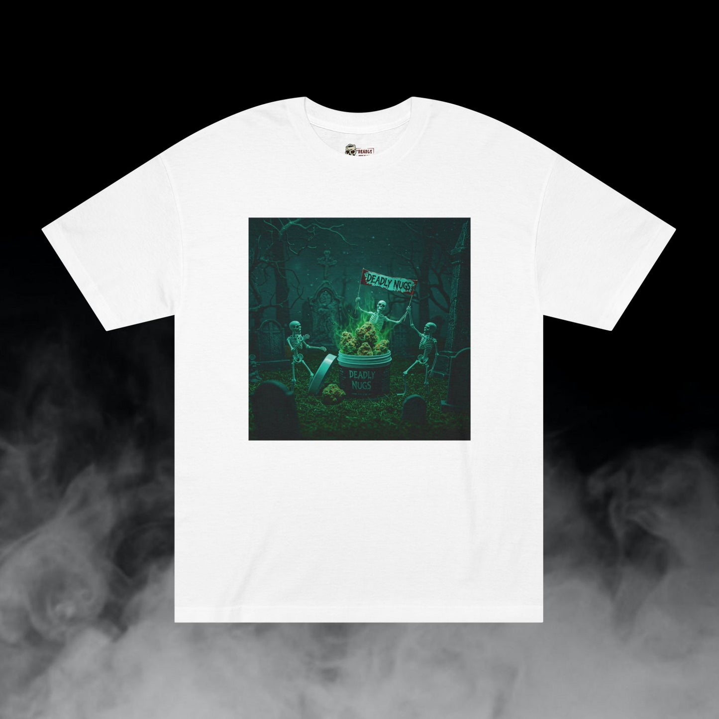 Deadly Nugs, To the Grave T-Shirt, Premium, Unisex, Graphic T-Shirt, White