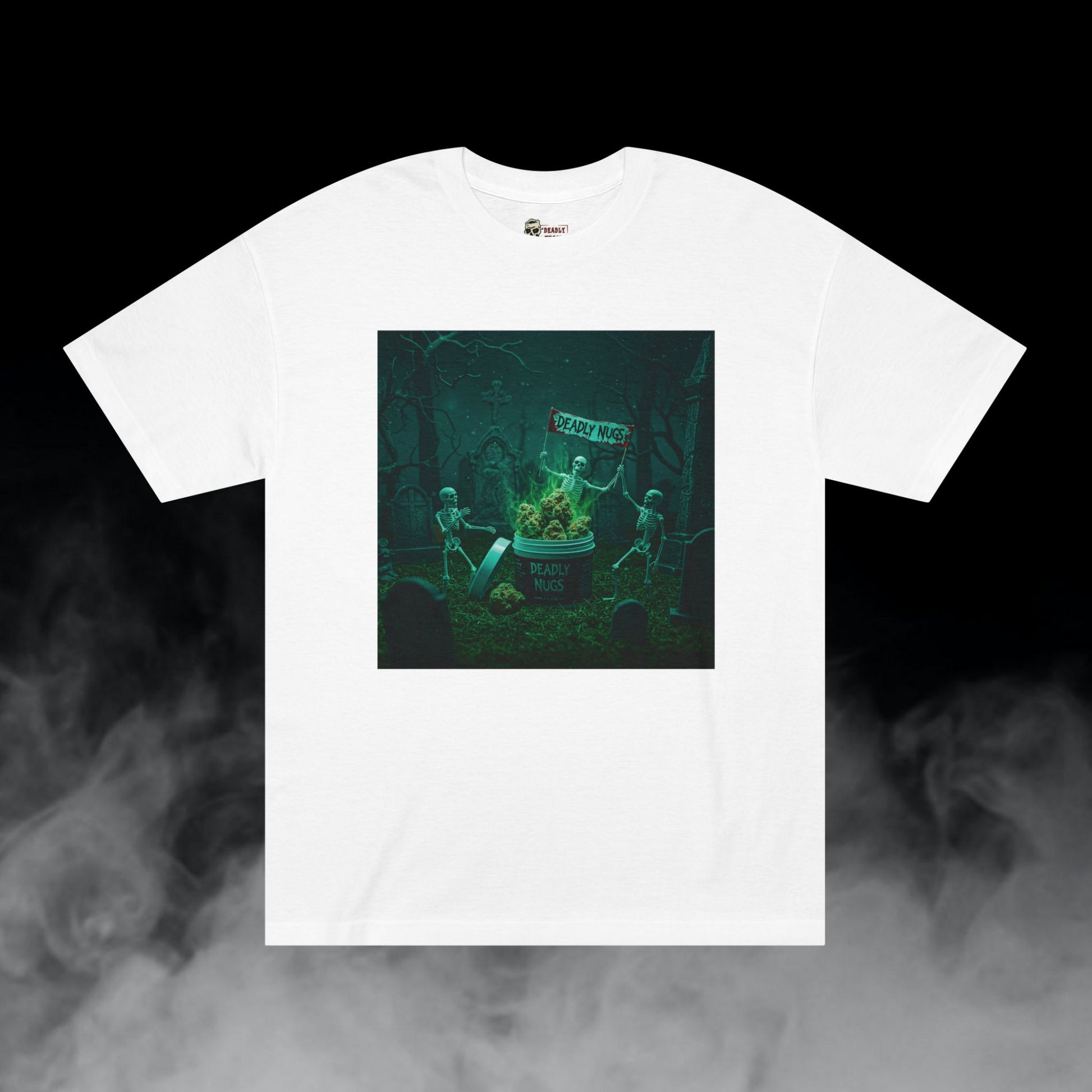 Deadly Nugs, To the Grave T-Shirt, Premium, Unisex, Graphic T-Shirt, White