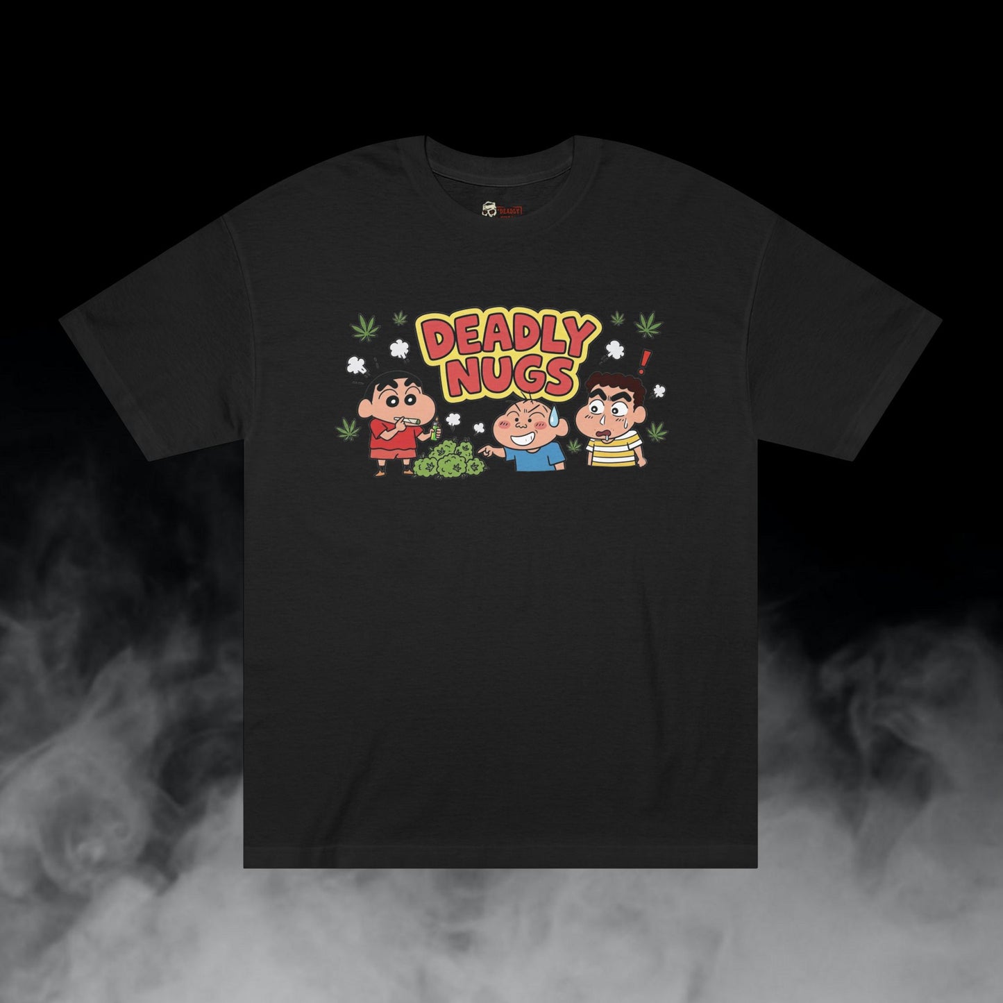 Deadly Nugs, Tokers Nohara T-Shirt, Premium, Unisex, Graphic T-Shirt, Black, Front