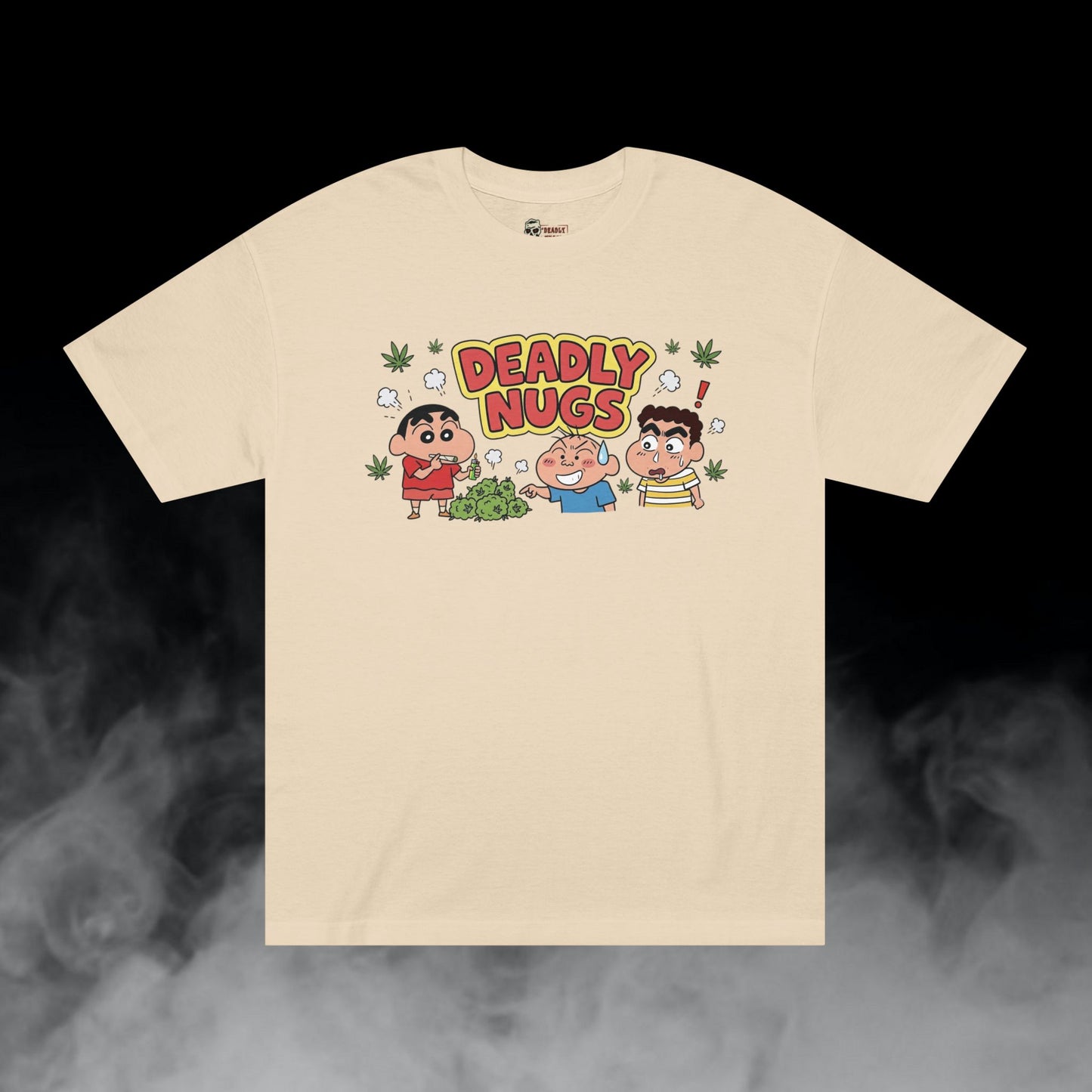 Deadly Nugs, Tokers Nohara T-Shirt, Premium, Unisex, Graphic T-Shirt, Sand, Front