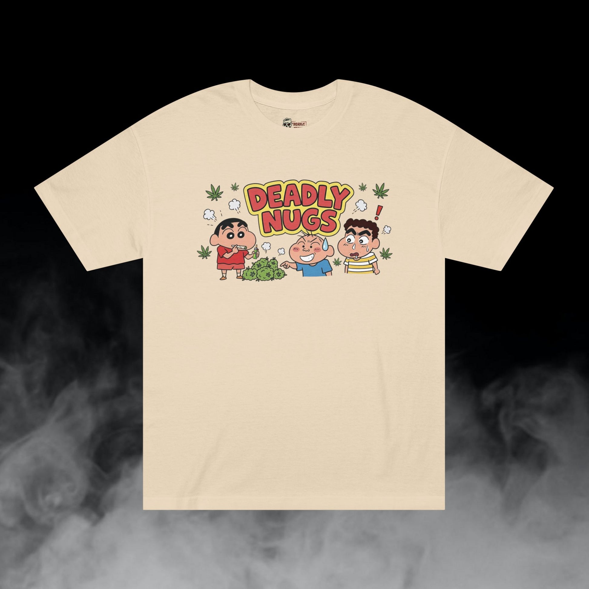 Deadly Nugs, Tokers Nohara T-Shirt, Premium, Unisex, Graphic T-Shirt, Sand, Front