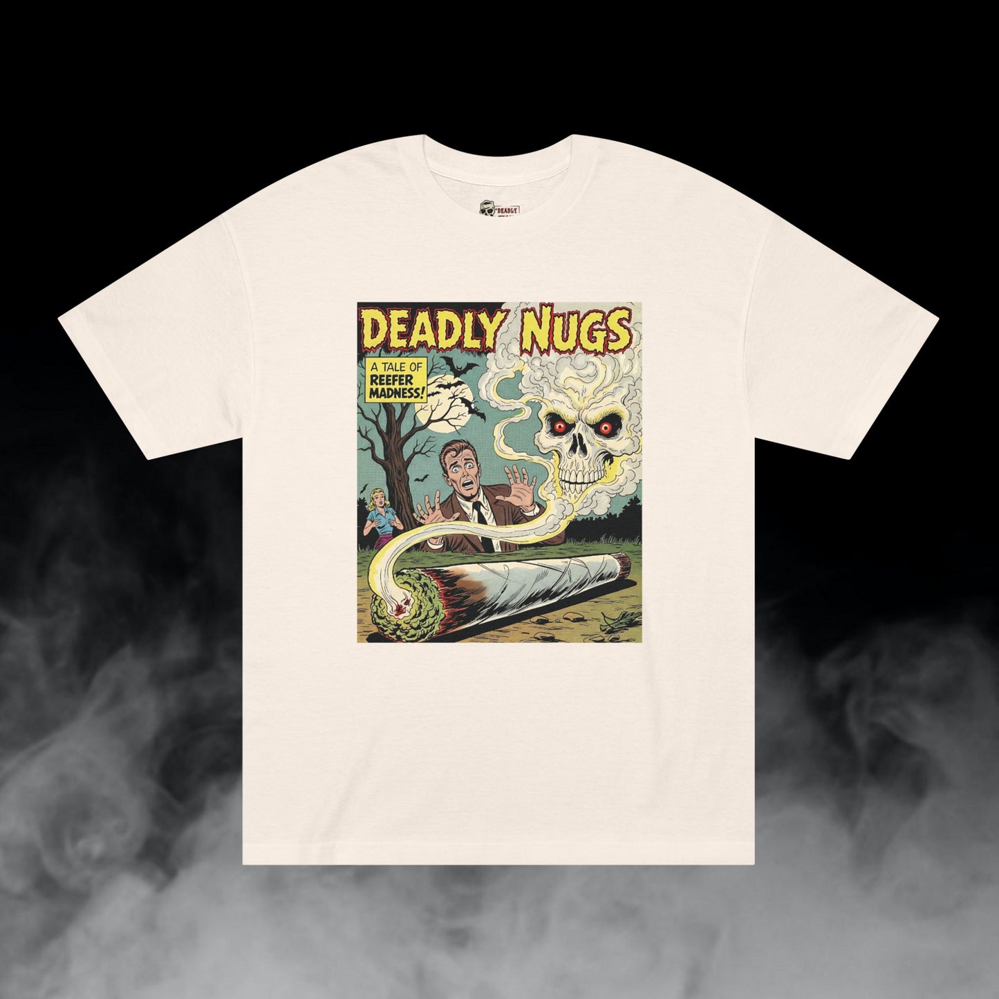 Deadly Nugs, Tombstone Twist T-Shirt, Premium, Unisex, Graphic T-Shirt, Cream