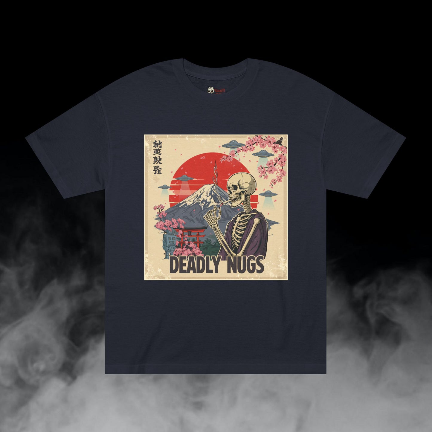 Deadly Nugs, UFO Japan T-Shirt, Premium, Unisex, Graphic T-Shirt, Black