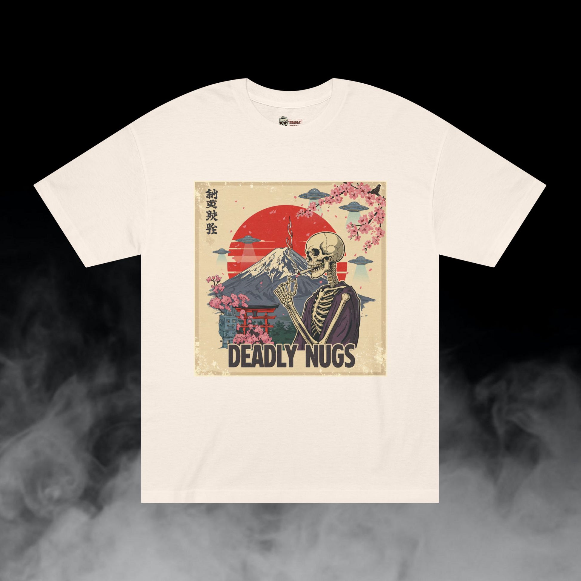 Deadly Nugs, UFO Japan T-Shirt, Premium, Unisex, Graphic T-Shirt, Cream