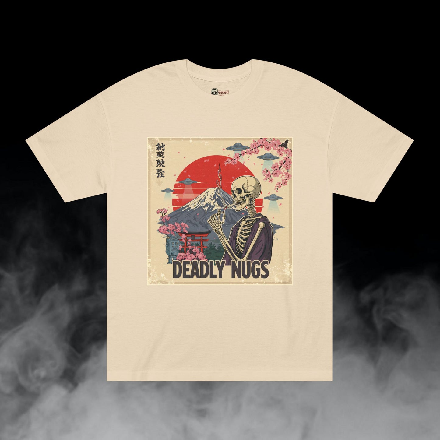 Deadly Nugs, UFO Japan T-Shirt, Premium, Unisex, Graphic T-Shirt, Sand