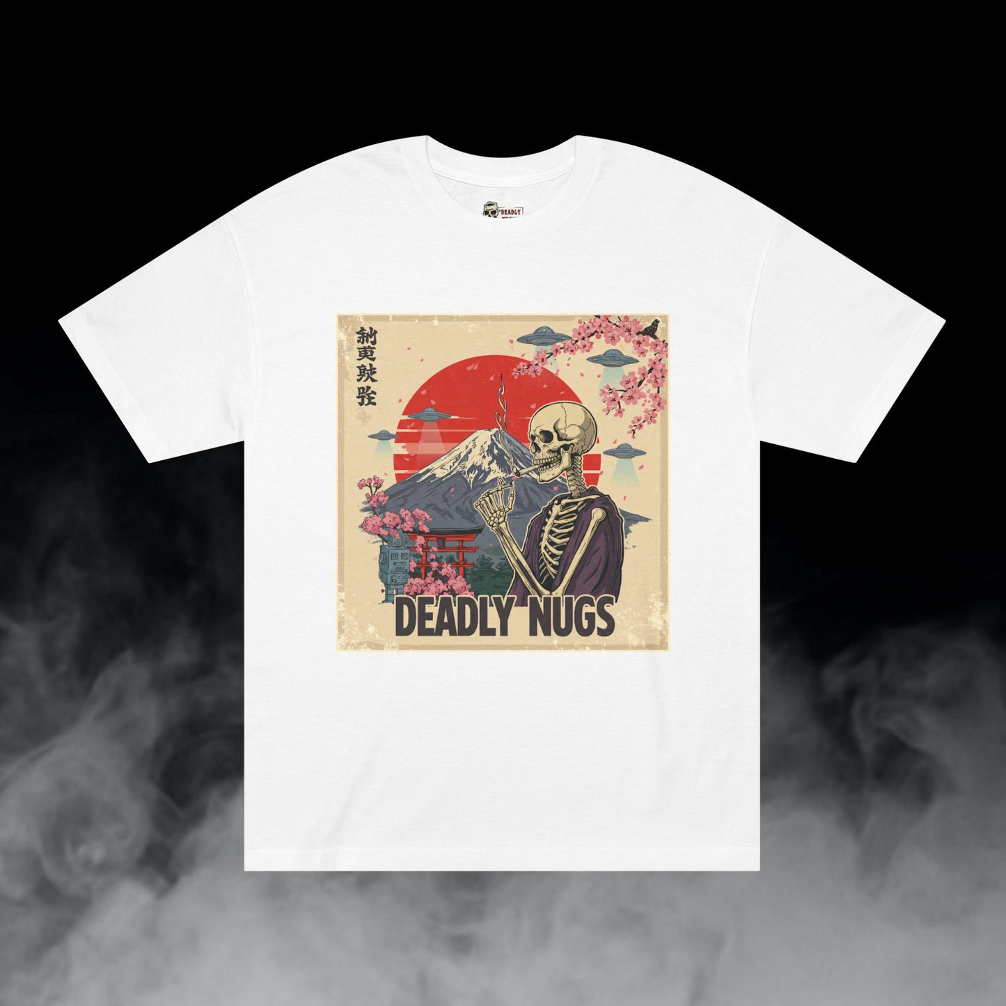 Deadly Nugs, UFO Japan T-Shirt, Premium, Unisex, Graphic T-Shirt, White