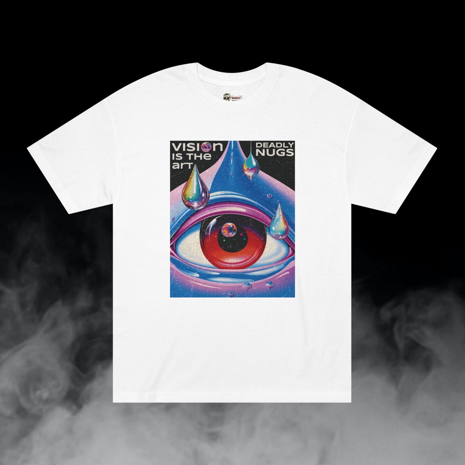 Deadly Nugs, Vision is the Art T-Shirt, Premium, Unisex, Graphic T-Shirt, White