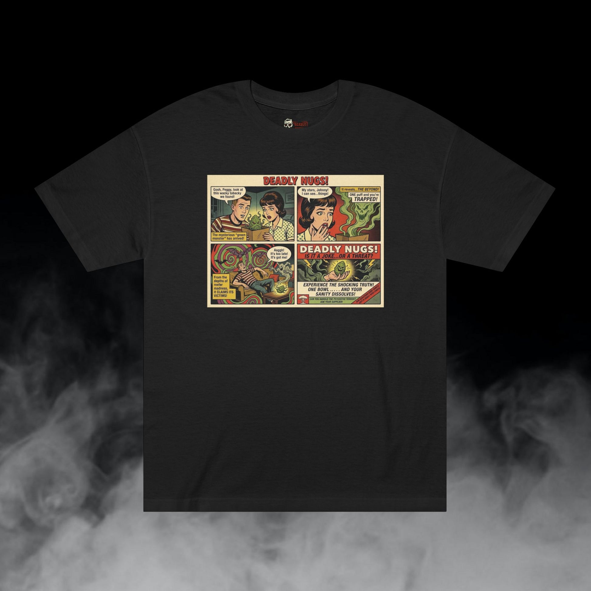 Deadly Nugs, Wacky Tobacky Terror! T-Shirt, Premium, Unisex, Graphic T-Shirt, Black, Front
