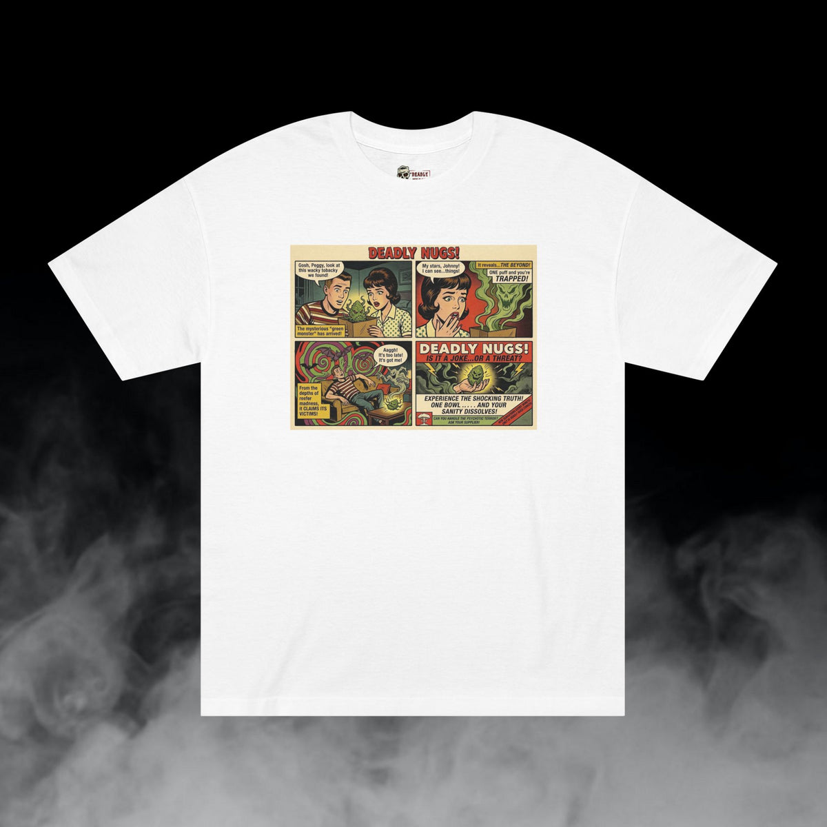 Deadly Nugs, Wacky Tobacky Terror! T-Shirt, Premium, Unisex, Graphic T-Shirt, White, Front