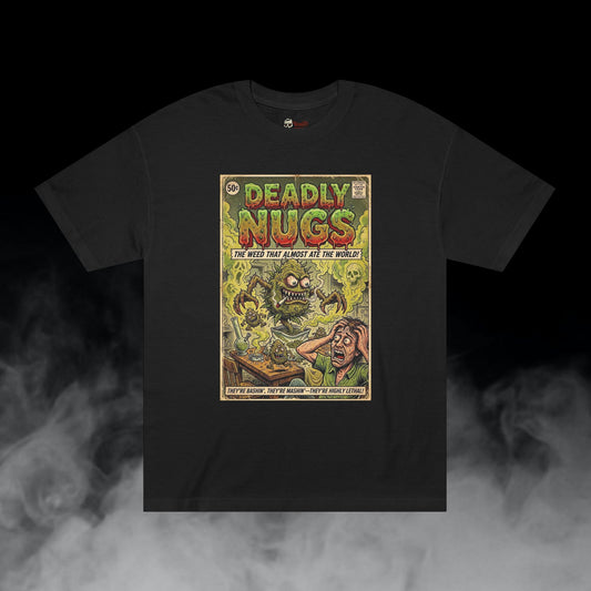 Deadly Nugs, When Nugs Attack T-Shirt, Premium, Unisex, Graphic T-Shirt, Black, Front