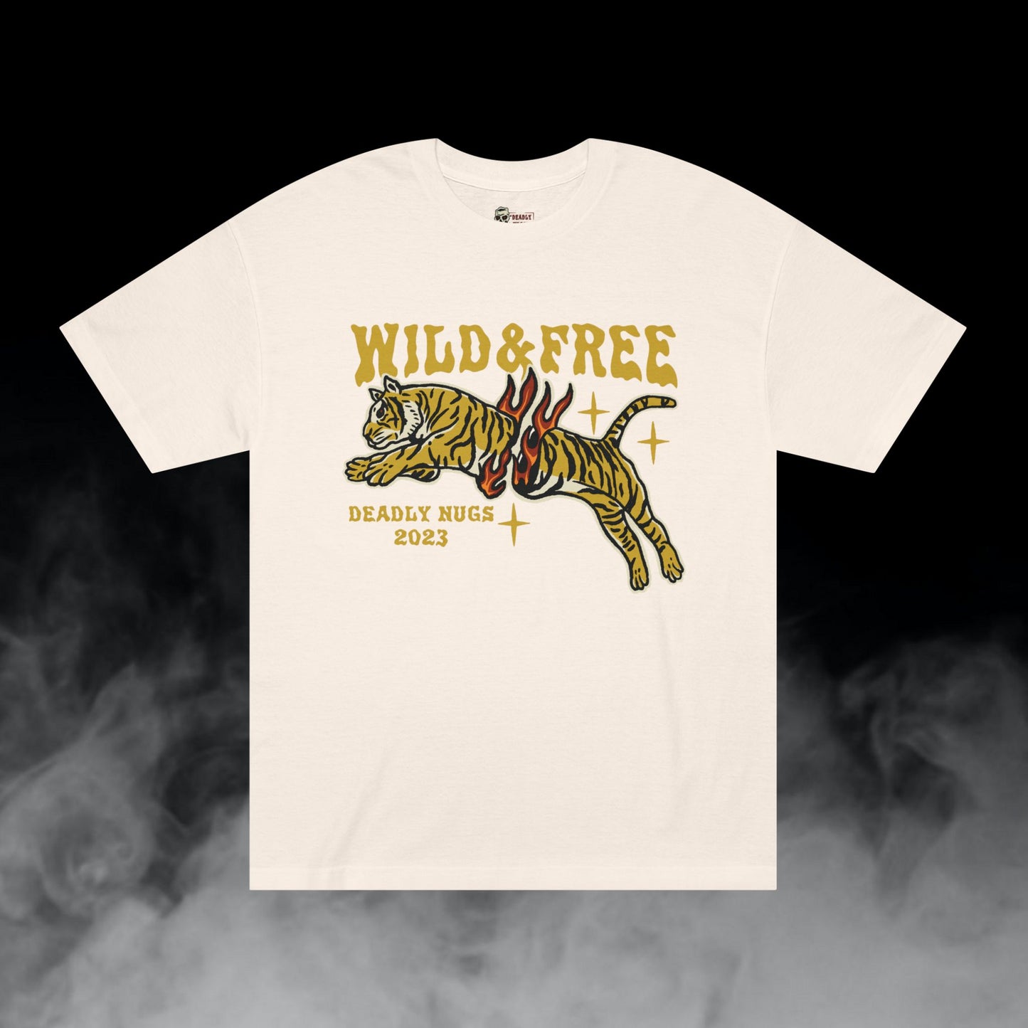 Deadly Nugs, Wild & Free T-Shirt, Premium, Unisex, Graphic T-Shirt, Cream