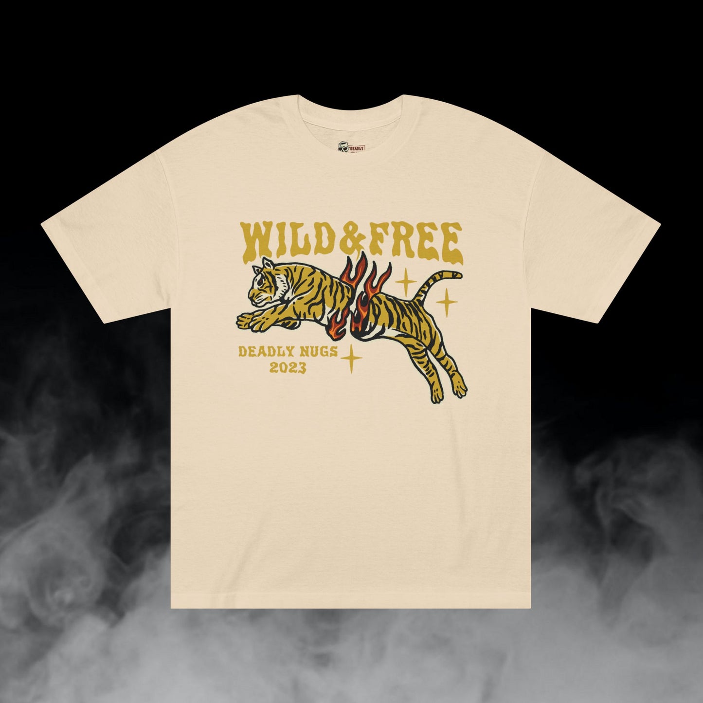 Deadly Nugs, Wild & Free T-Shirt, Premium, Unisex, Graphic T-Shirt, Sand